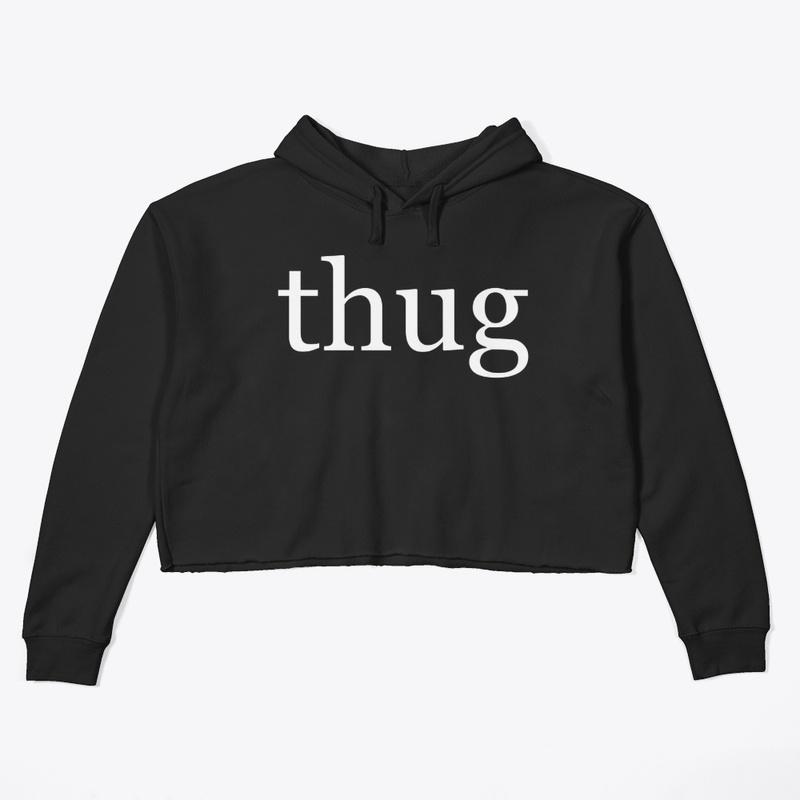 Thug in White on a Black Background