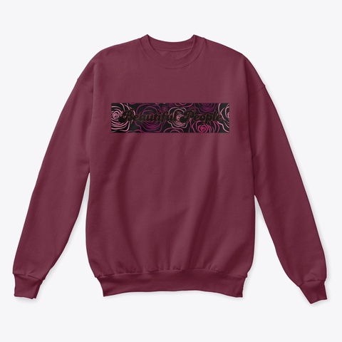Beautiful People Sweatshirt Black Maroon  Maglietta Front