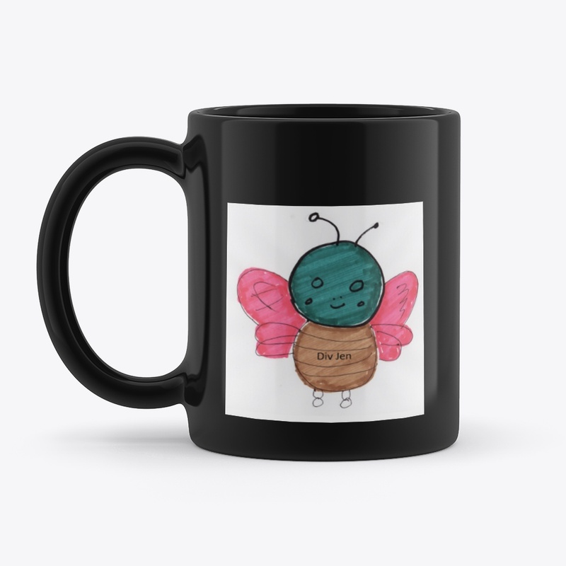 Div Jen Black Mug