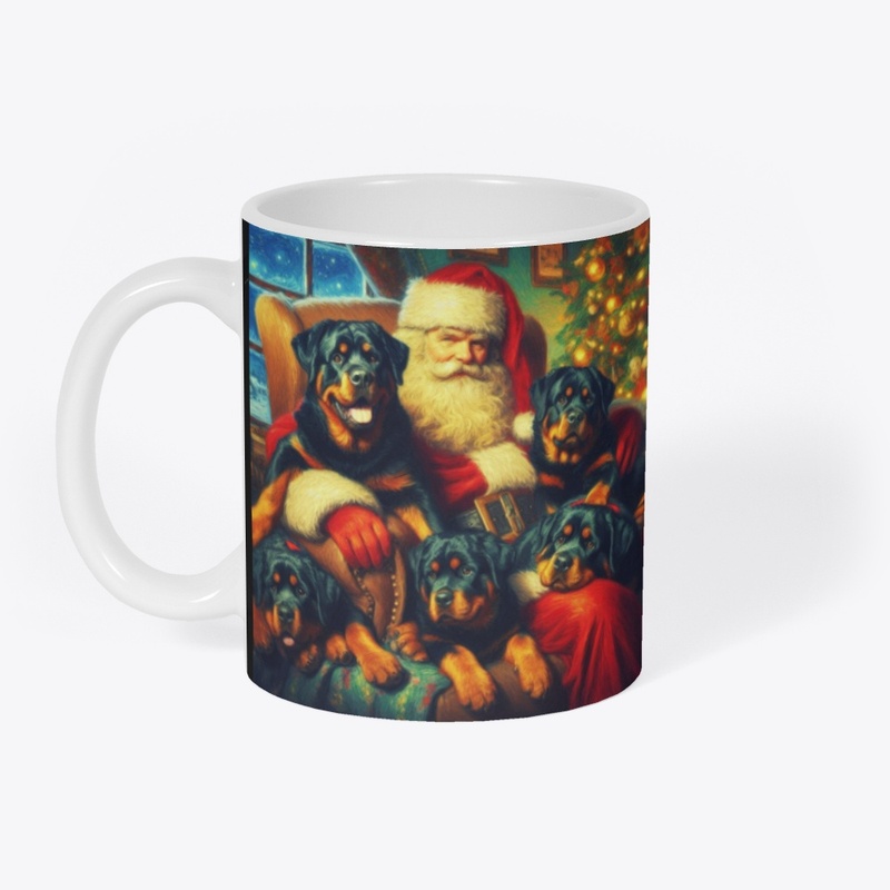 Rottweilers With Santa