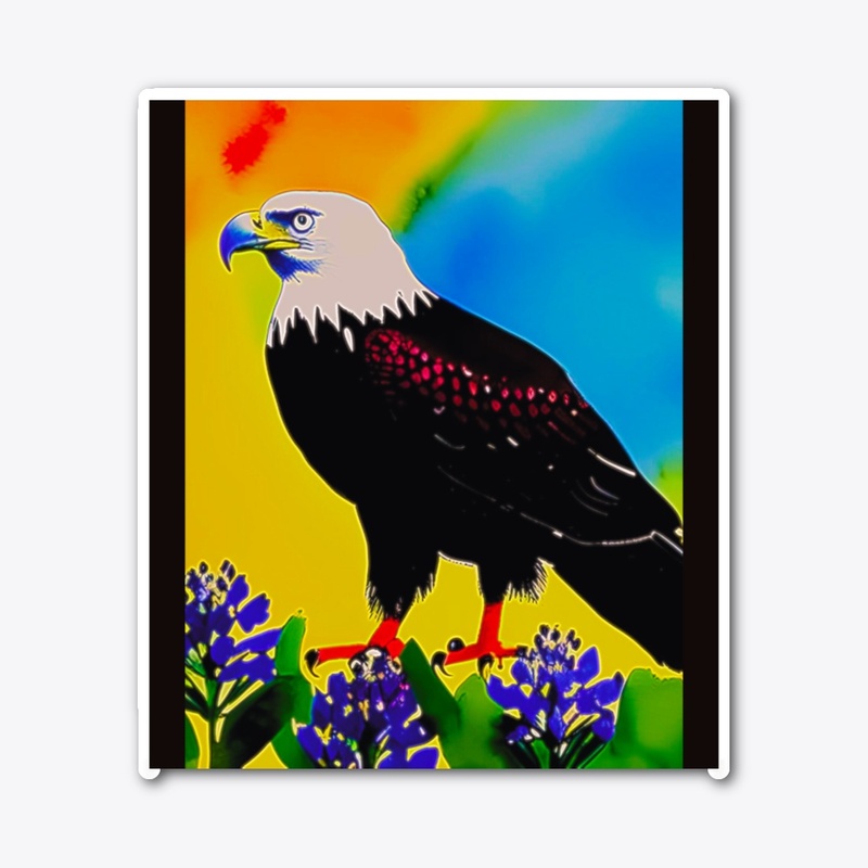 An Eagle And Bluebonnets