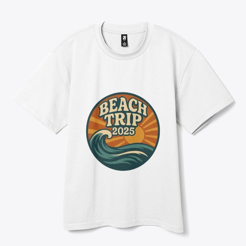 Beach Trip 2025 Retro Summer Tee