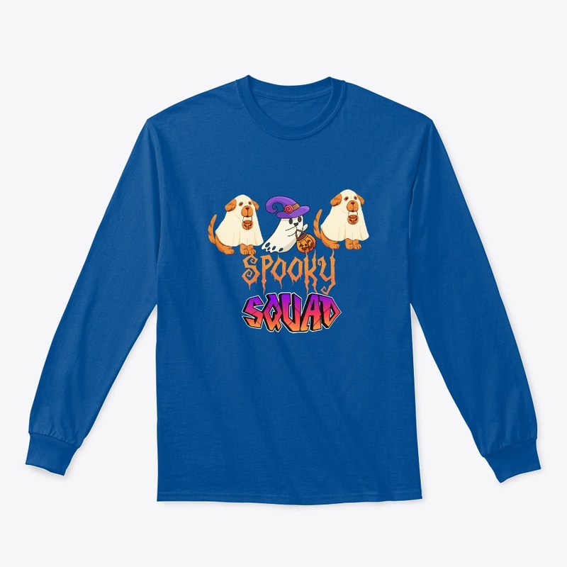 Halloween Ghost Dog Spooky Squad Tshirt