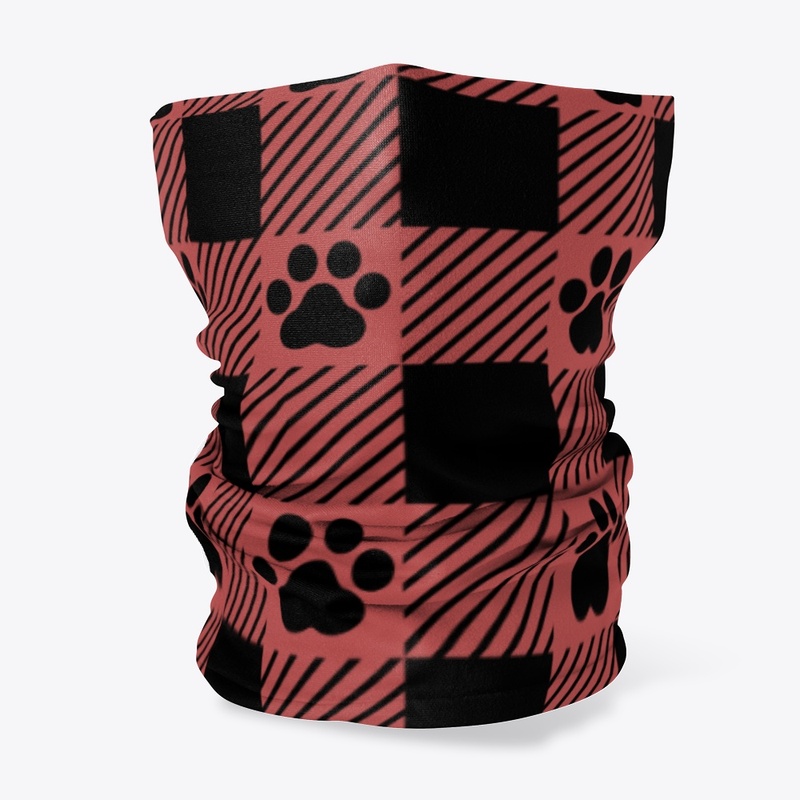 Pet Paw Print and Plaid