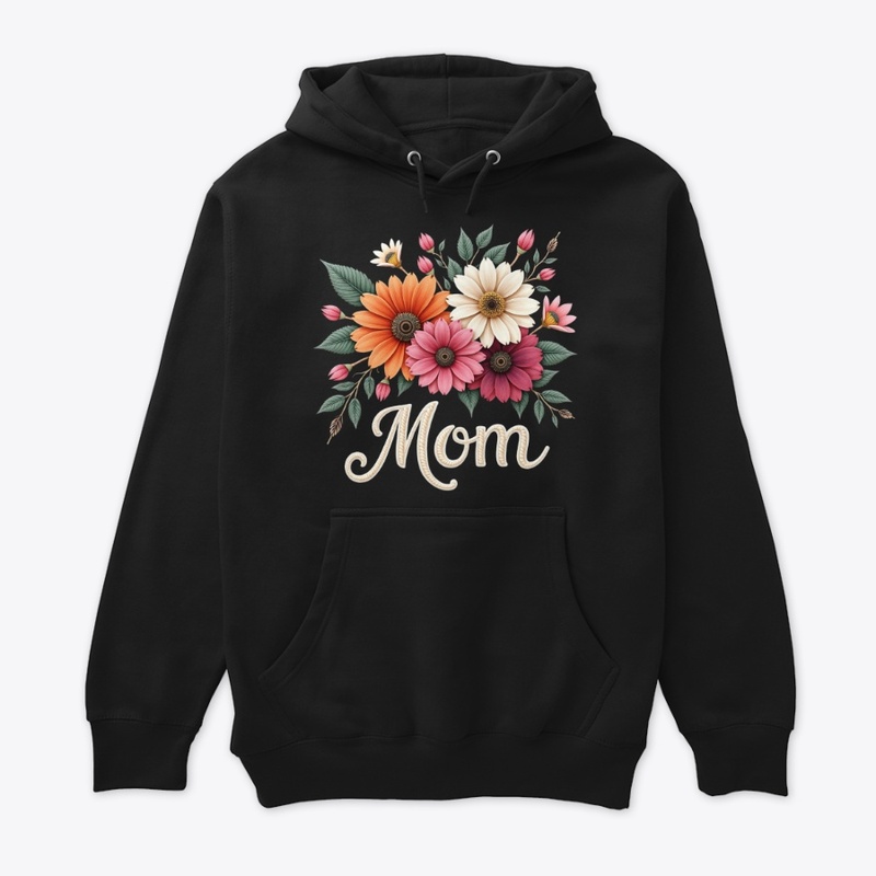 Elegant Botanical Wildflower Mom Tee