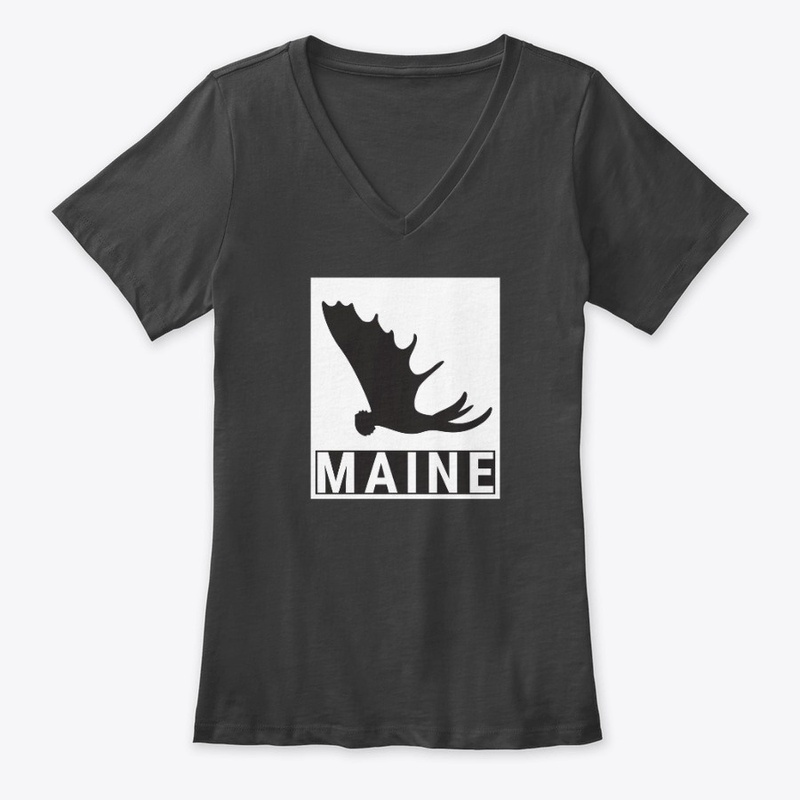 Custom Maine Moose Shed Hunting Shirt Dk