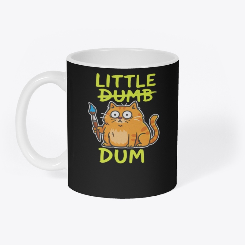 Funny Dumb Cat Tee – Silly Orange Artist