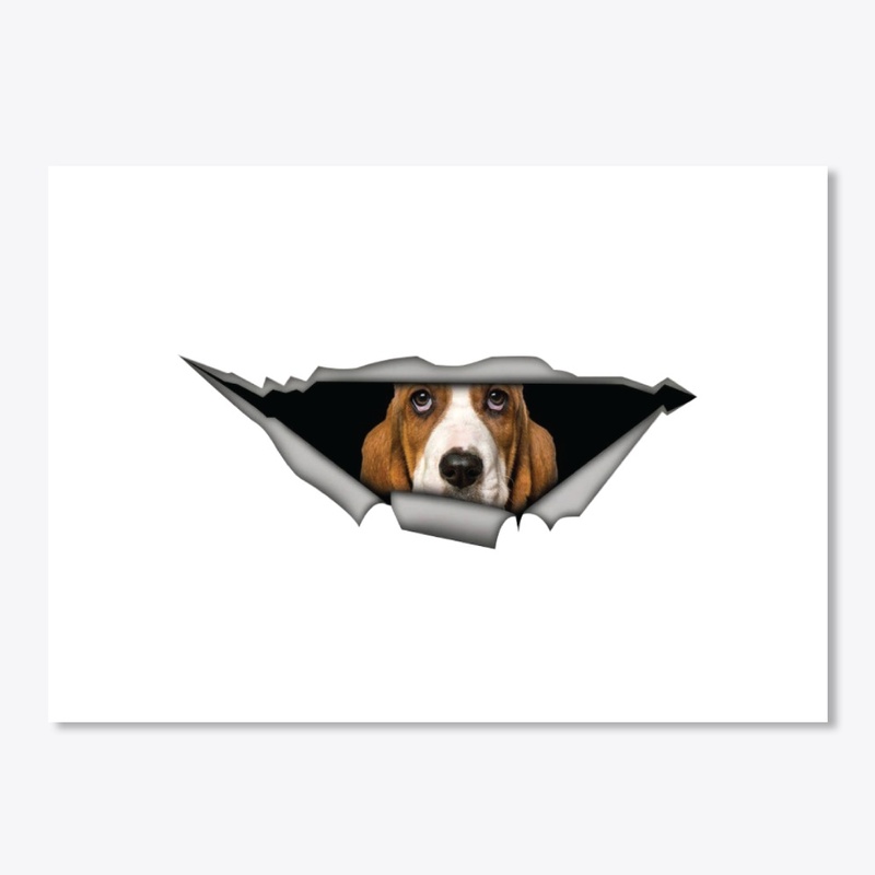 Basset Hound car decal