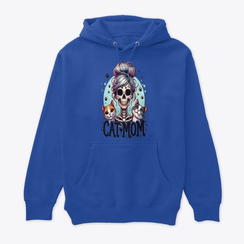 Cat Super Mom  True Royal T-Shirt Front