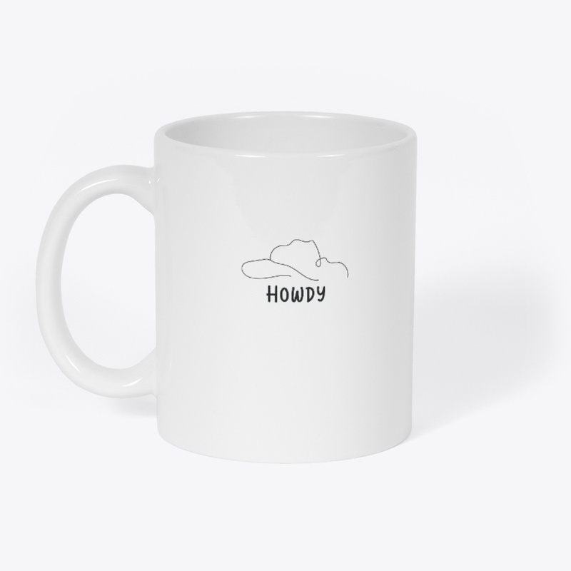 Howdy line art t shirt design