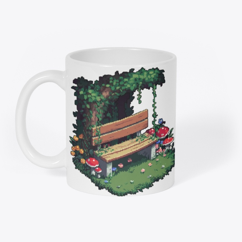 Bicycle and Fungi Pixel Fantasy