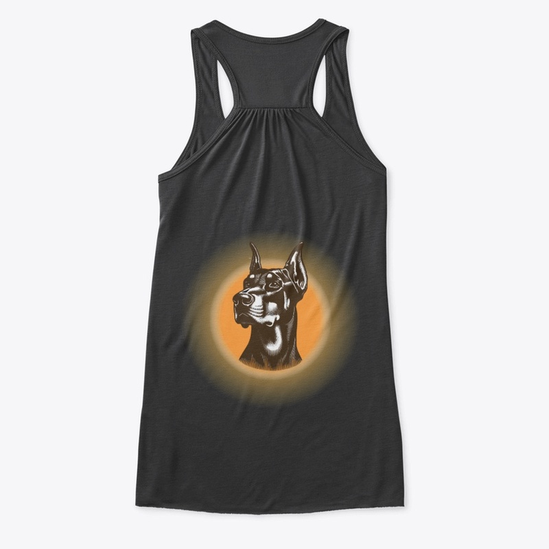 Sunset Doberman Head