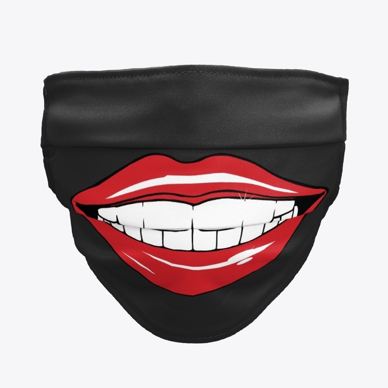 Funny White teeth and Red Lips Face Mask