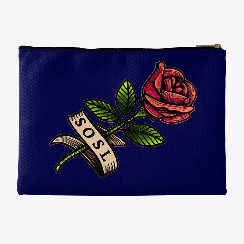 Single Rose keepsake pouch padparadscha