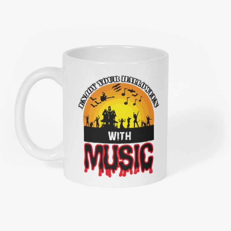 Halloween with music T-shirt Design