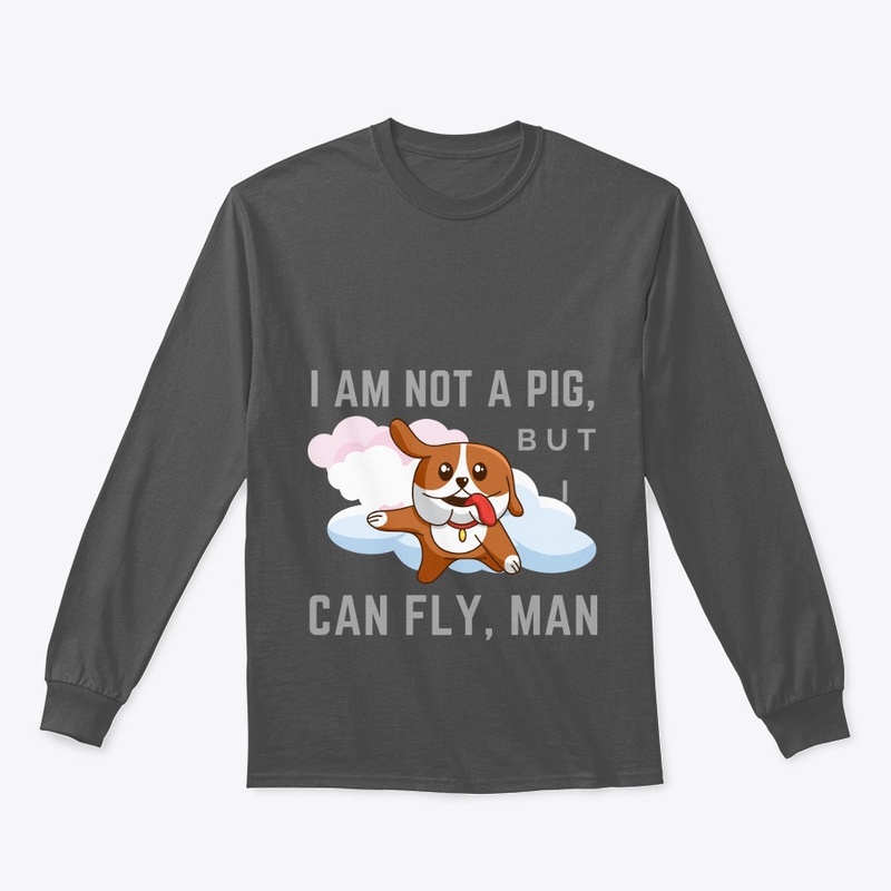 funny t-shirt i am not a pig i can fly