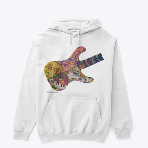 Guitar Art White T-Shirt Front