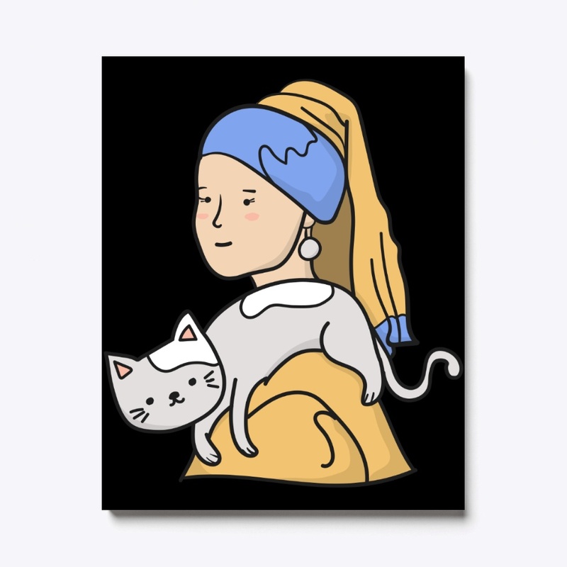 Cat mom, Girl with a pearl earring