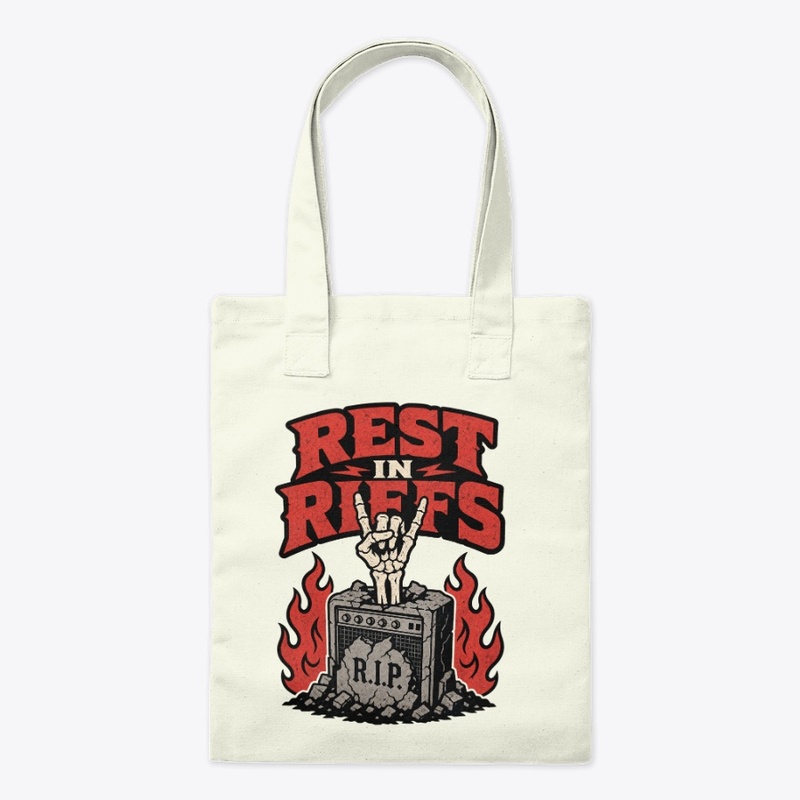 Rest In Riffs - Funny Rock Music T-Shirt