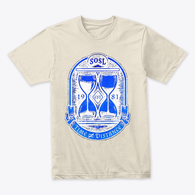 Time is not distance tee pottery blue V2