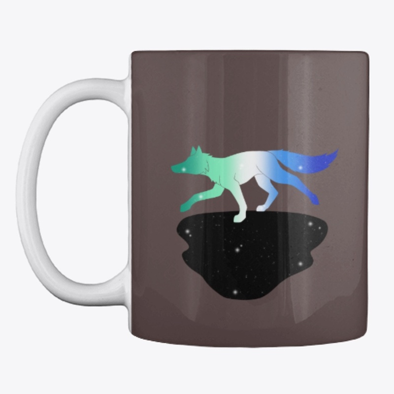 Mlm flag colored running starry fox
