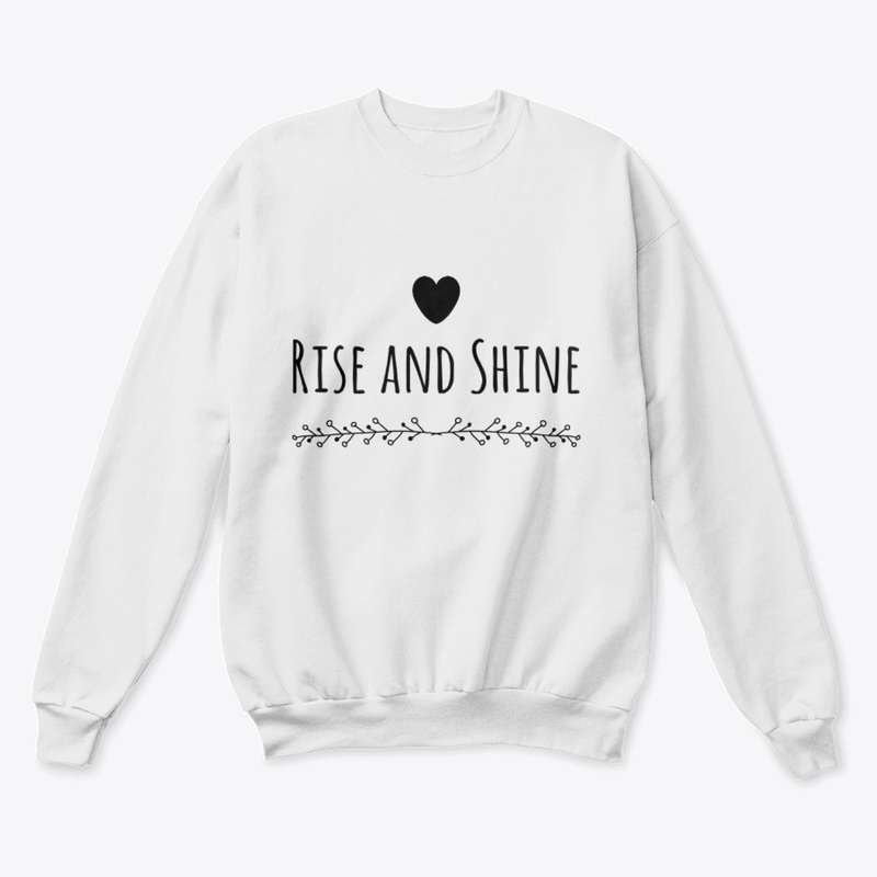 Rise and Shine clothing with cute heart