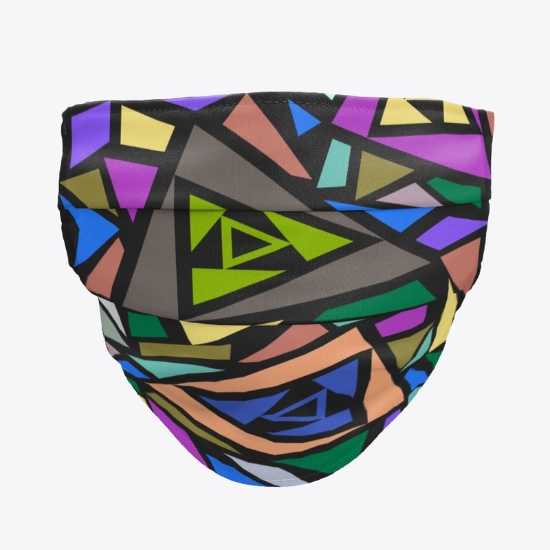 The Colorful Triangles Abstract Mask