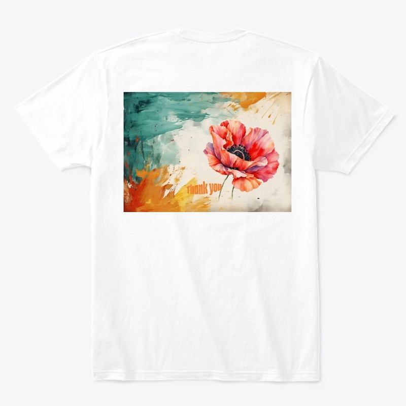 Thank you logo t-shirt back part