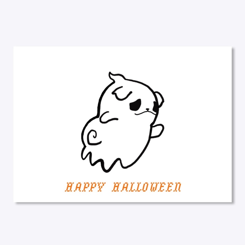 Happy Halloween Pug Ghost