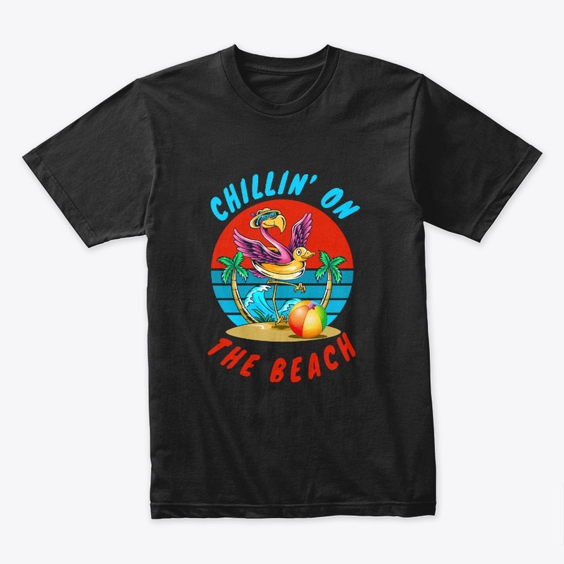 Chillin’ On The Beach  - Fun Flamingo