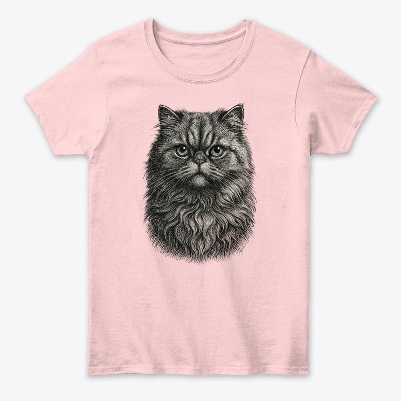 Vintage Persian Cat Art T-Shirt