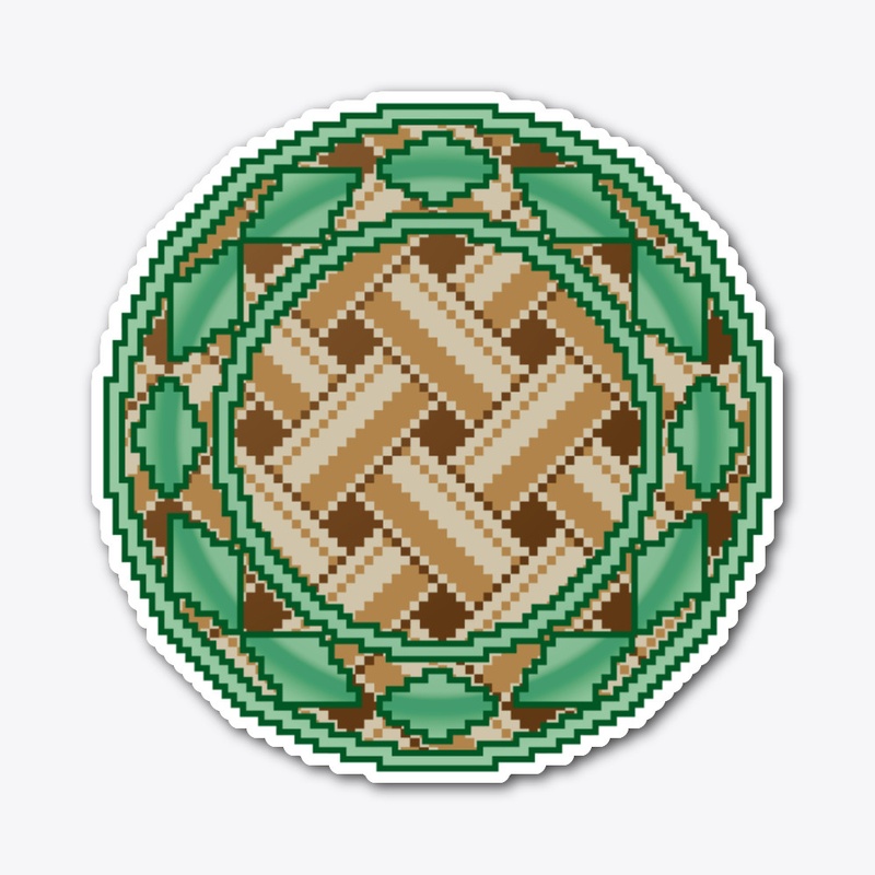 8-bit Basket Weave / Green Diamond