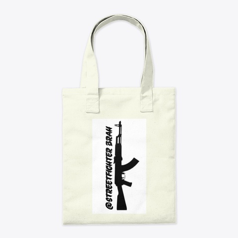 Street Fighter Brah Ak47 Natural T-Shirt Back