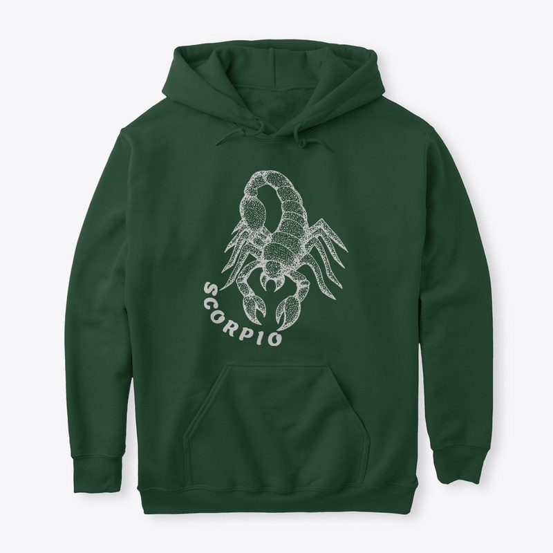 SCORPIO Grey Classic Pullover Hoodie