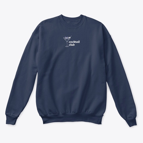 Cocktail Club Crewneck Sweatshirt Navy  T-Shirt Front