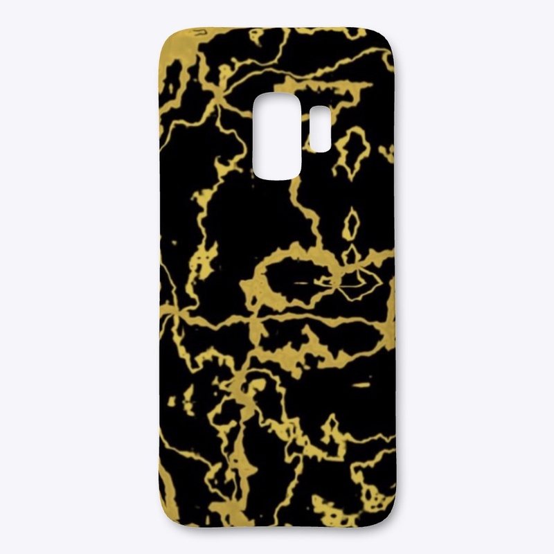 Black and Gold Marble Print