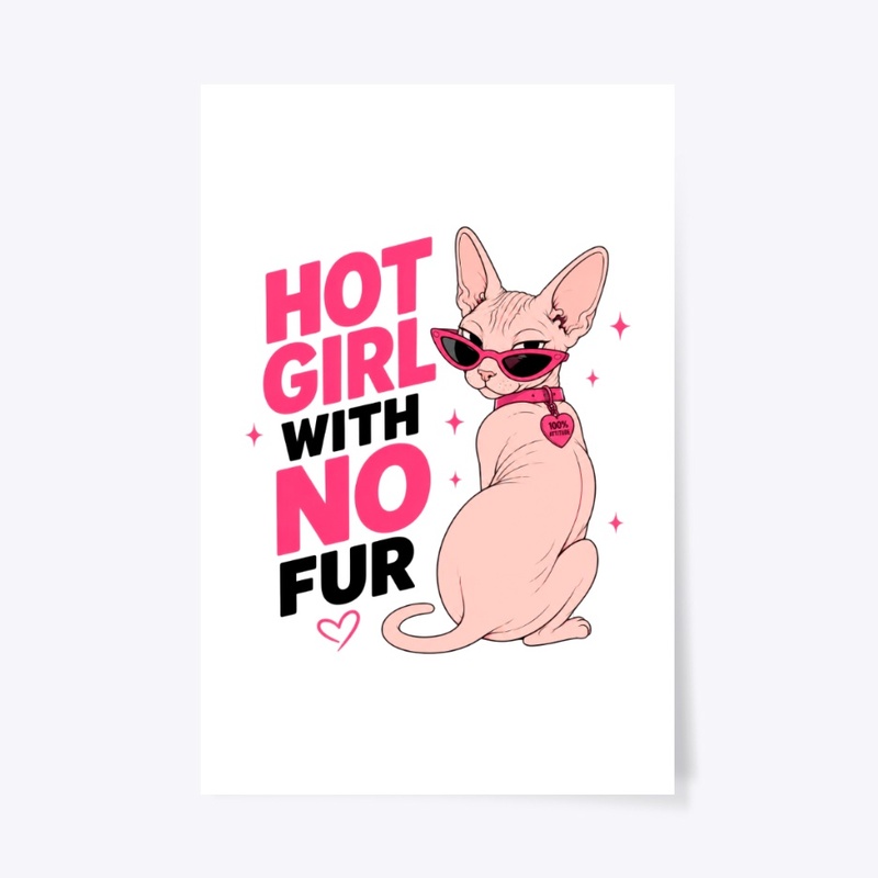 Hot Girl With No Fur Sphynx Cat