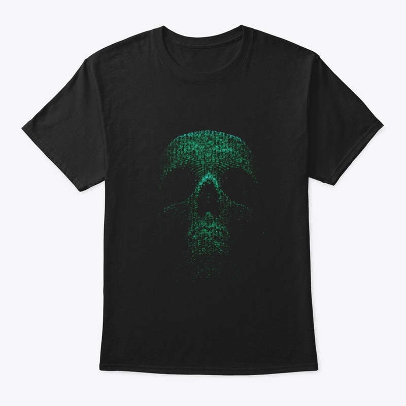 Green Binary Skull T-Shirt