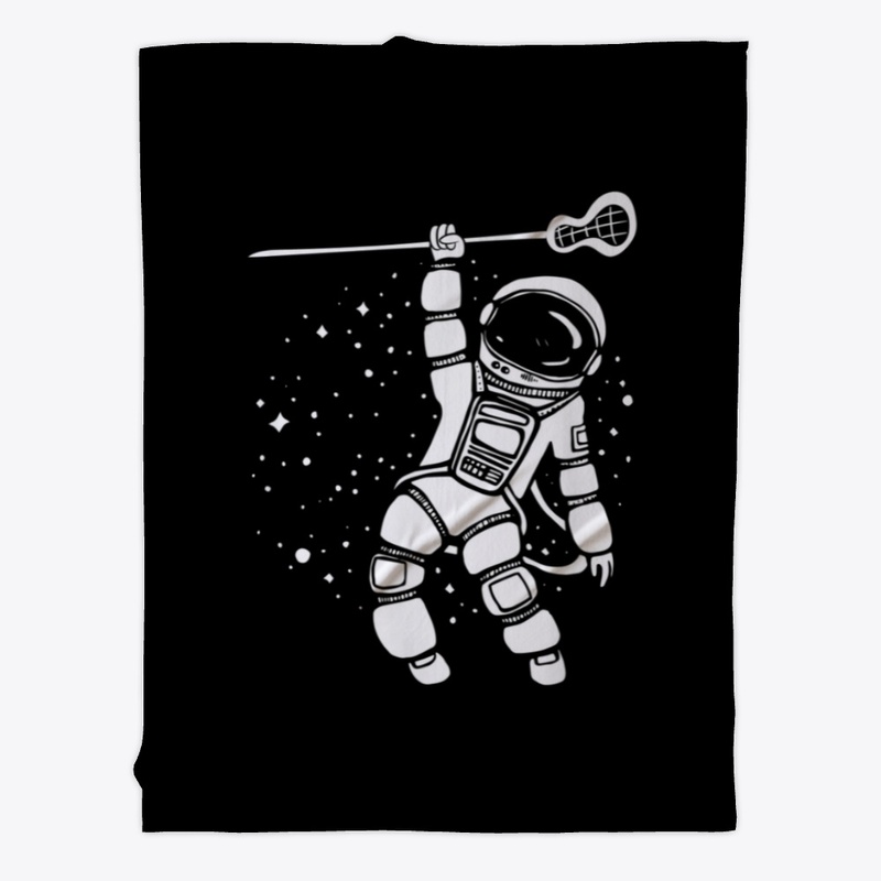 Cool Space Astronaut Lacrosse Player