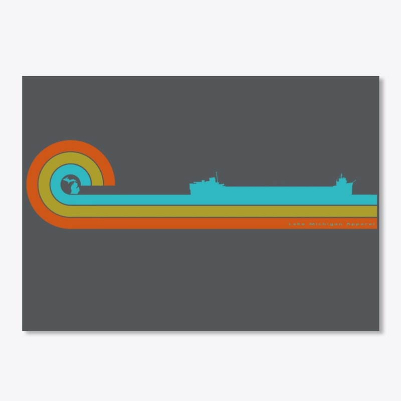 Michigan Retro Cargo Ship