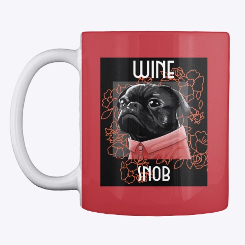 Wine Snob Pug