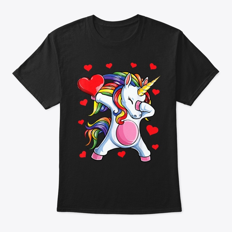 Dabbing Unicorn Valentines Day