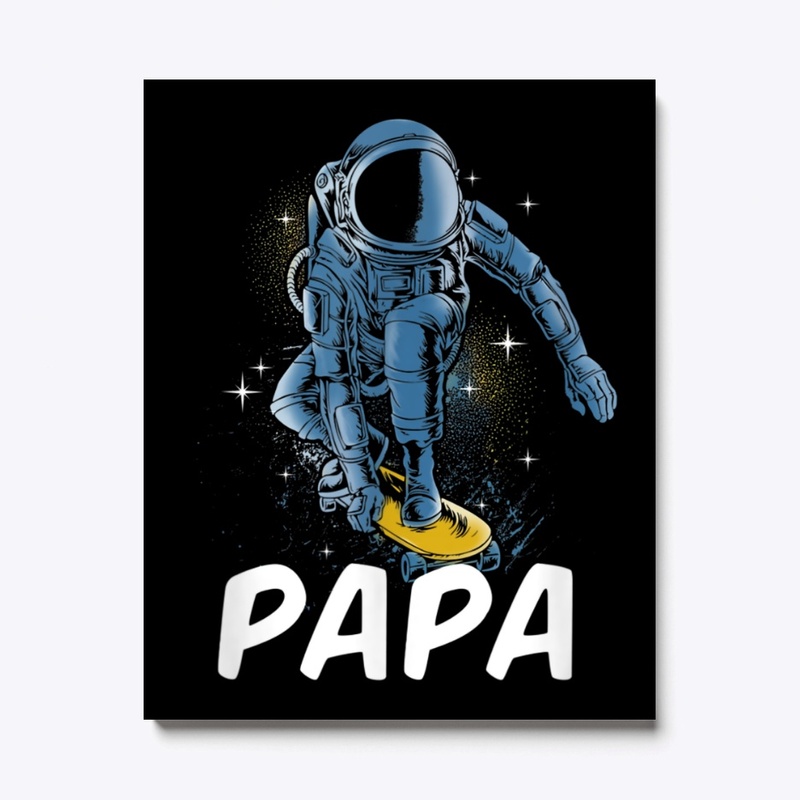 Astronaut Skateboarding  Papa
