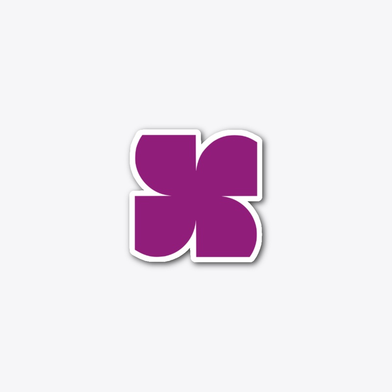 Abstract Geometric Four Petal Flower