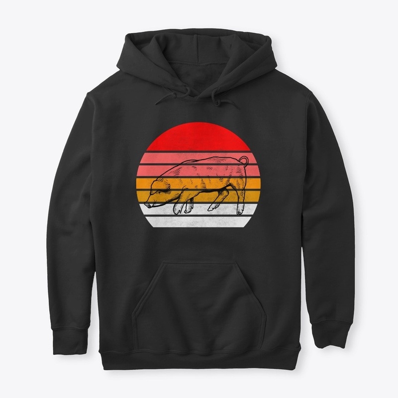 Funny Pork BBQ Vintage Sunset