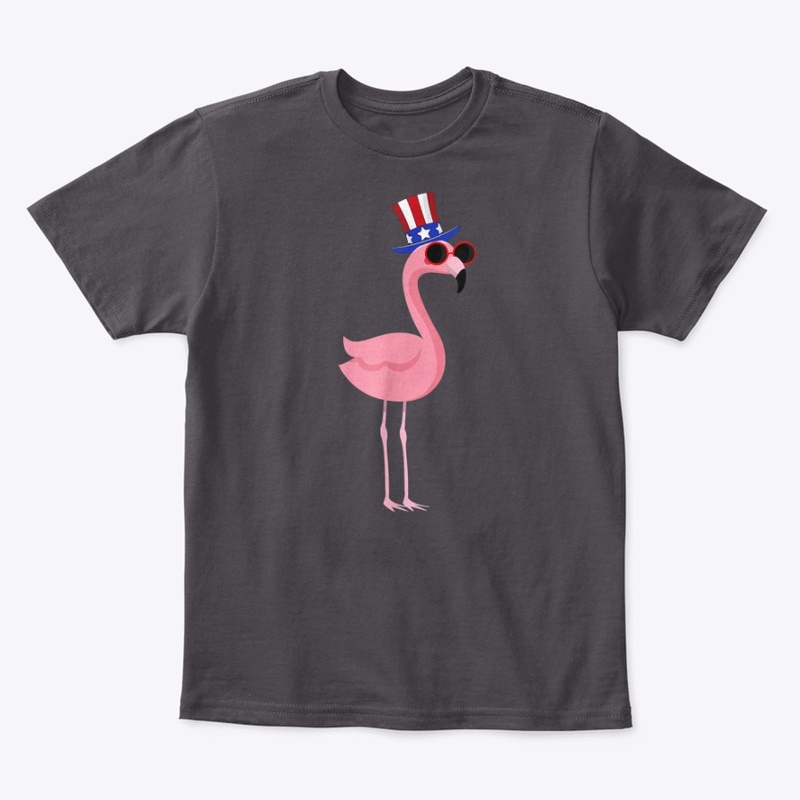 Patriotic Pink Flamingo USA Flag