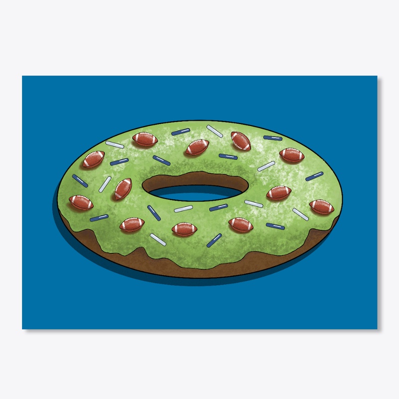 Football donut with football sprinkles 