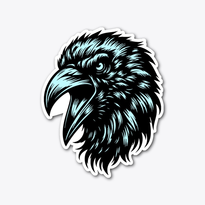 Powerful Angry Crow Art