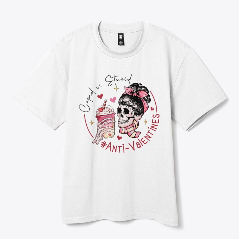  Cupid Is Stupid – Anti-Valentine Skull 