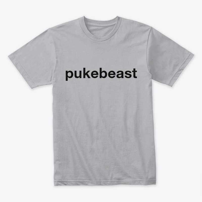 pukebeast logo t-shirt in off-grey